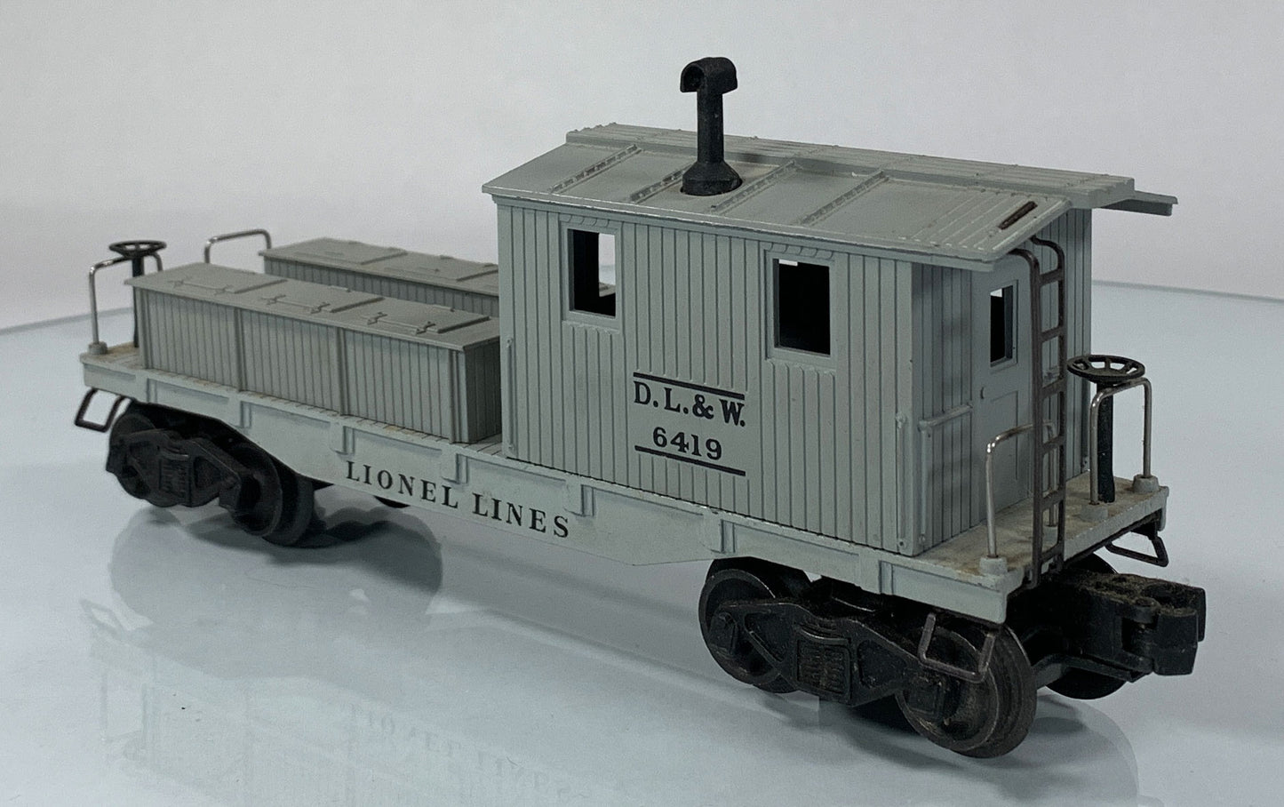 LIONEL • O GAUGE • 1952-1955 Postwar 6419 D L & W Wrecking Car Caboose • Original Box • EXCELLENT COND