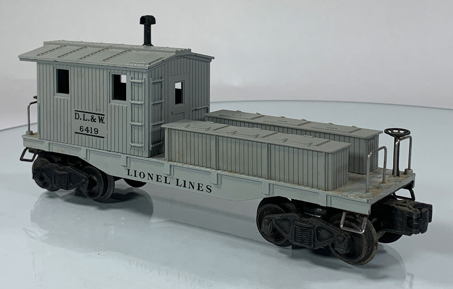 LIONEL • O GAUGE • 1952-1955 Postwar 6419 D L & W Wrecking Car Caboose • Original Box • EXCELLENT COND
