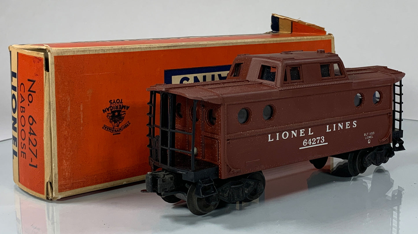 LIONEL • O GAUGE • 1956-1960 Postwar 6427-1 Illuminated Caboose • Original Box • EXCELLENT COND