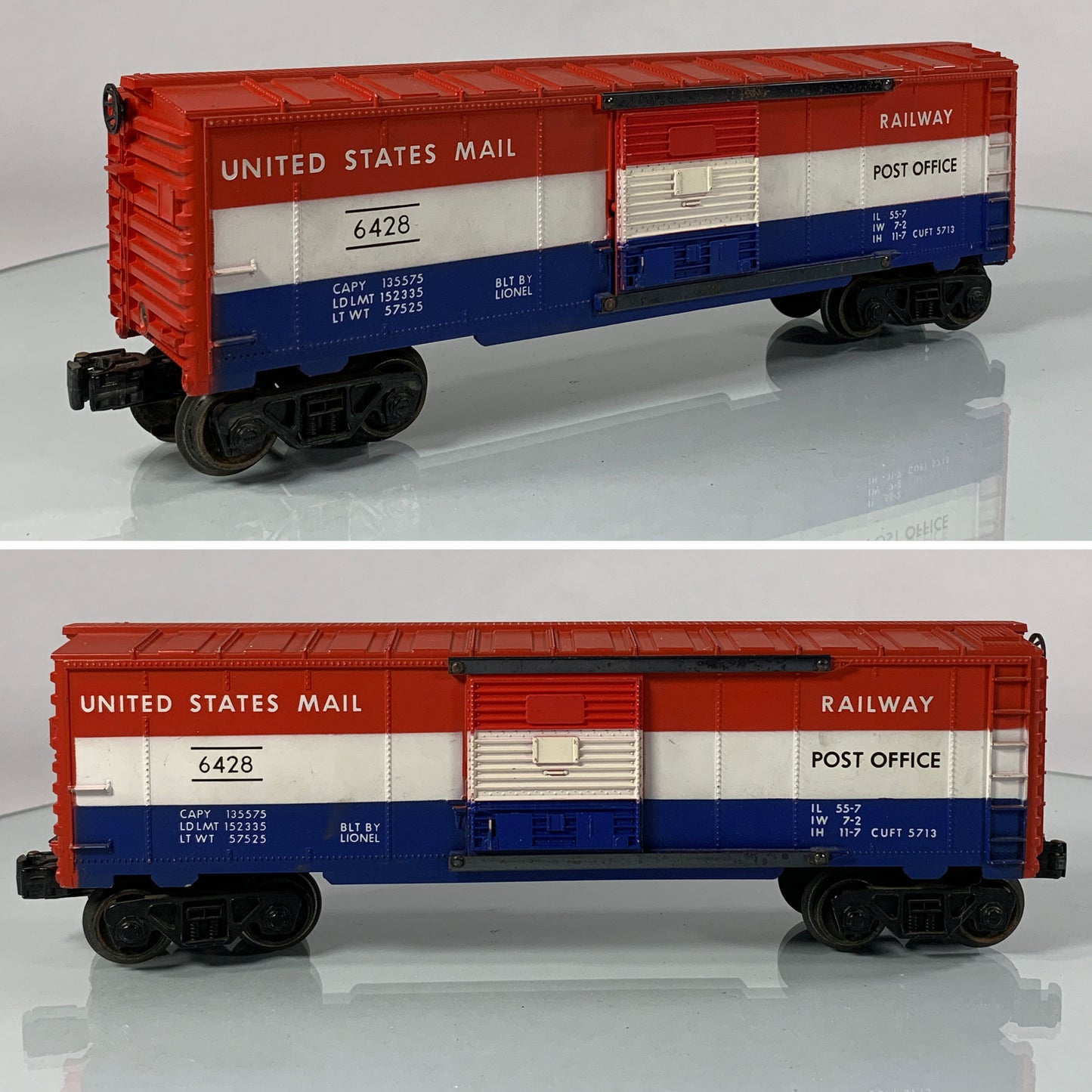 LIONEL • O GAUGE • 1960-1968 Postwar 6428 US Mail Boxcar • Loose • VERY GOOD COND
