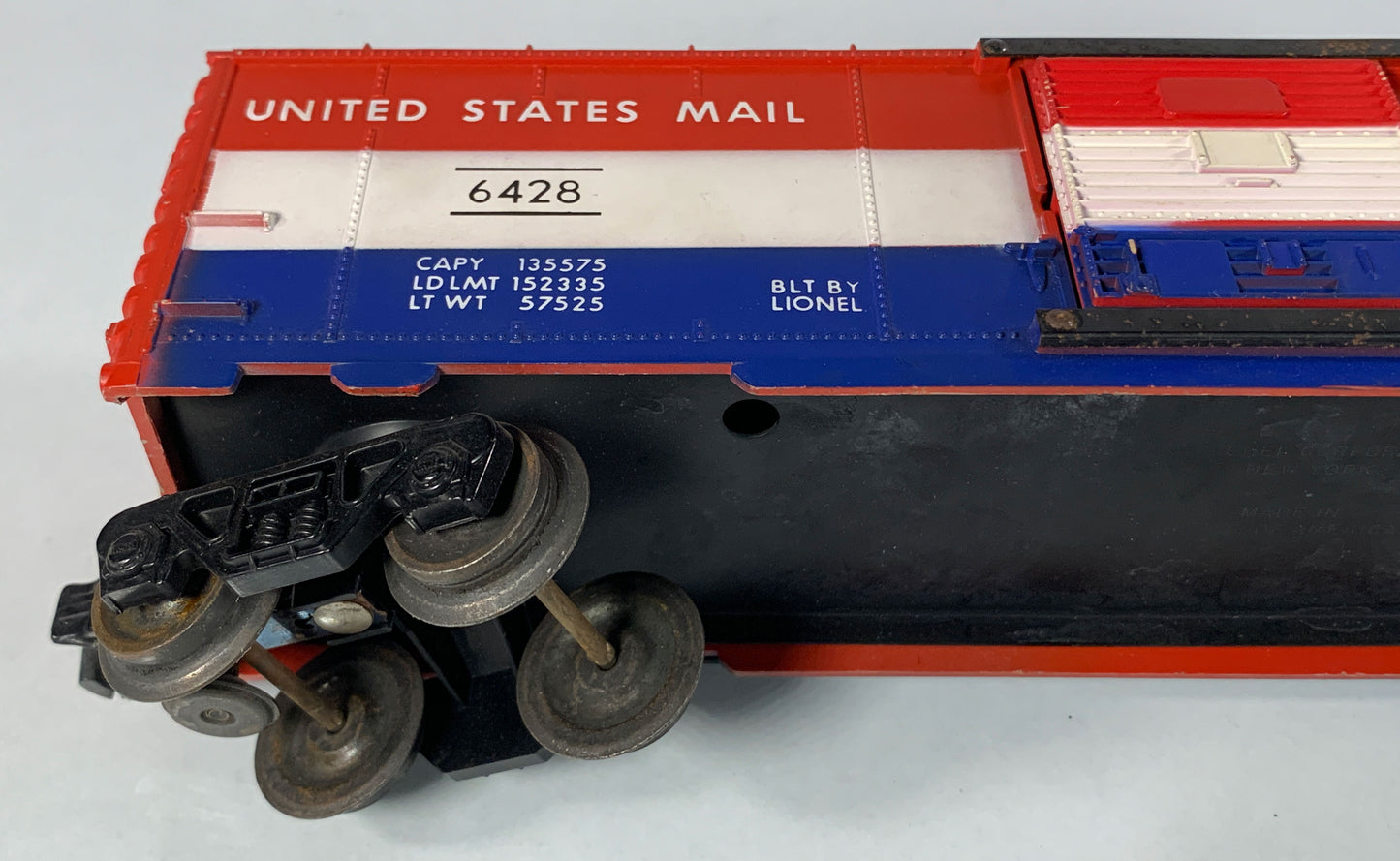 LIONEL • O GAUGE • 1960-1968 Postwar 6428 US Mail Boxcar • Loose • VERY GOOD COND