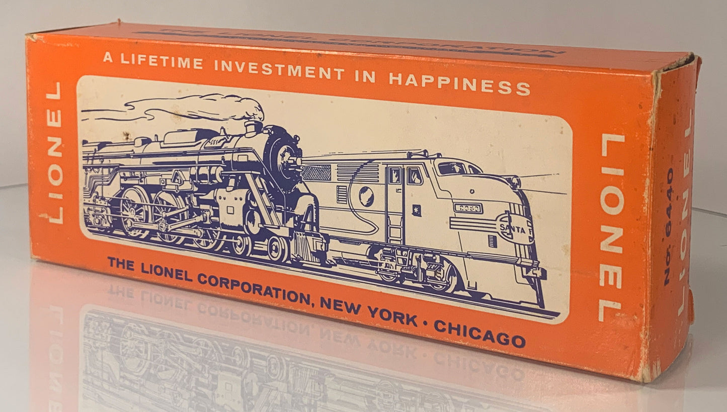 LIONEL • O GAUGE • 1961-1963 Postwar 6440 Flat Car Piggyback Vans • Original Box • VERY GOOD COND