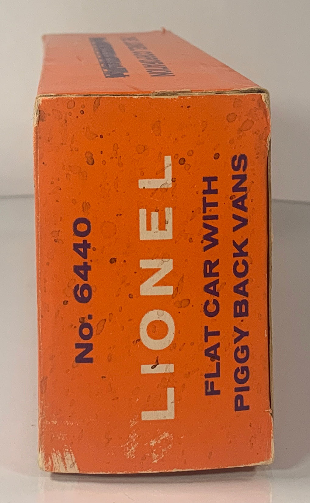LIONEL • O GAUGE • 1961-1963 Postwar 6440 Flat Car Piggyback Vans • Original Box • VERY GOOD COND