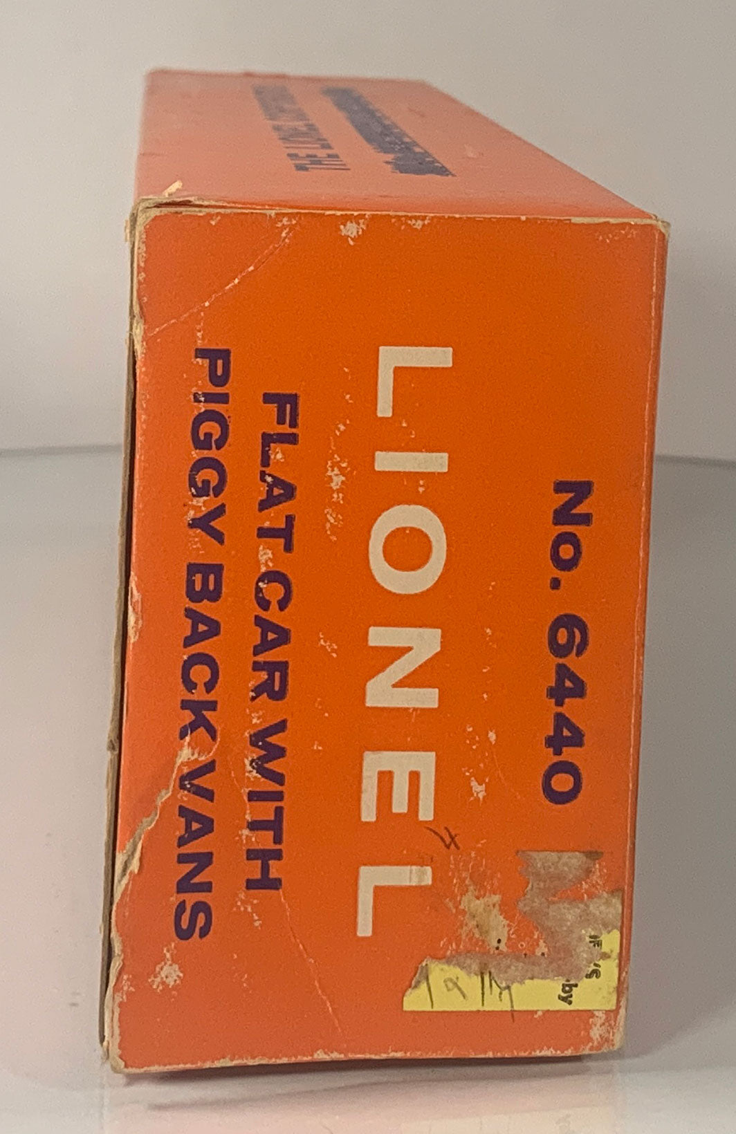 LIONEL • O GAUGE • 1961-1963 Postwar 6440 Flat Car Piggyback Vans • Original Box • VERY GOOD COND