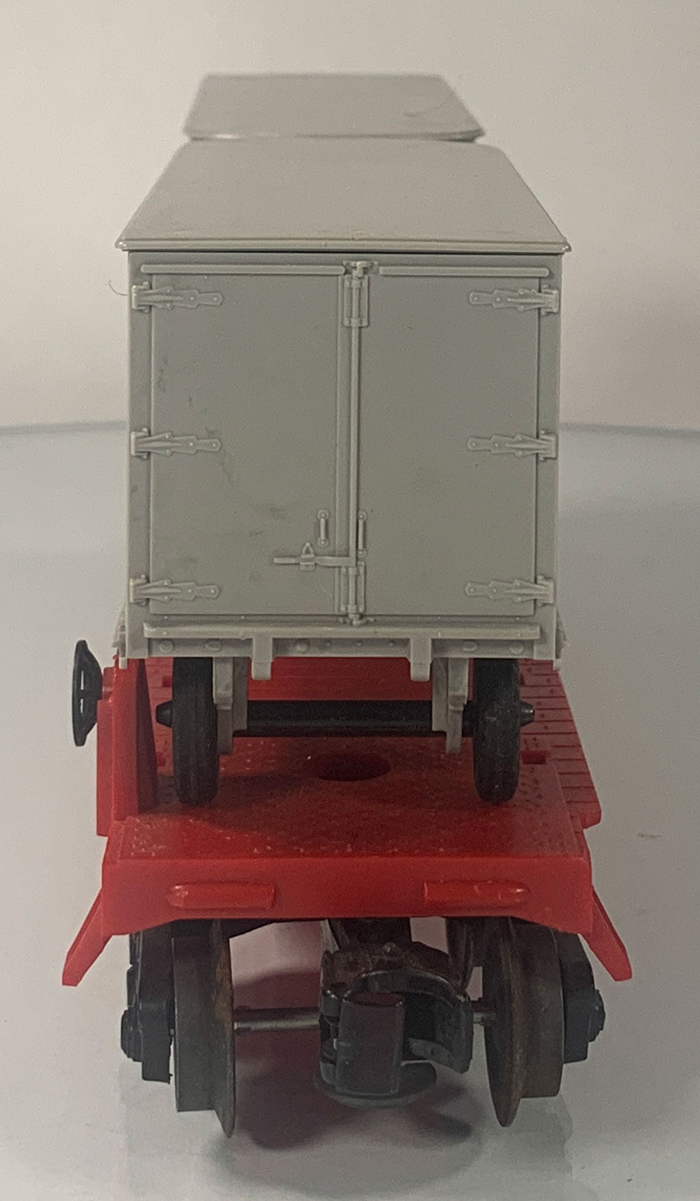 LIONEL • O GAUGE • 1961-1963 Postwar 6440 Flat Car Piggyback Vans • Original Box • VERY GOOD COND