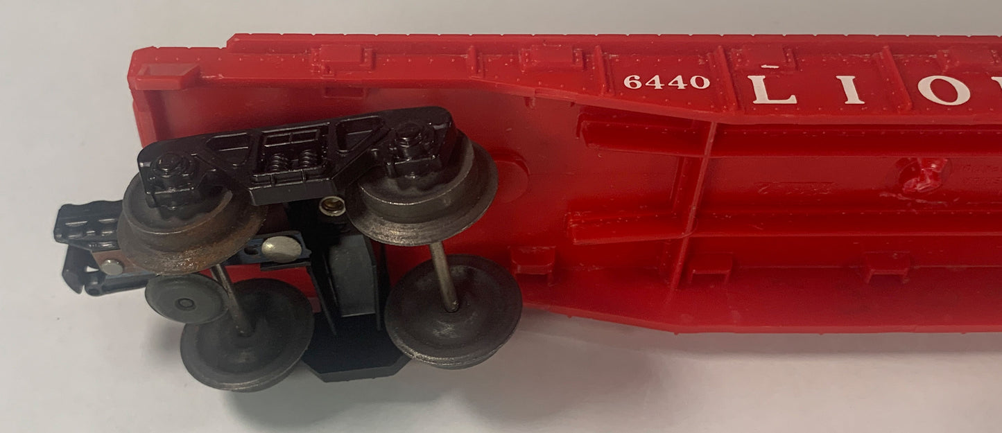 LIONEL • O GAUGE • 1961-1963 Postwar 6440 Flat Car Piggyback Vans • Original Box • VERY GOOD COND