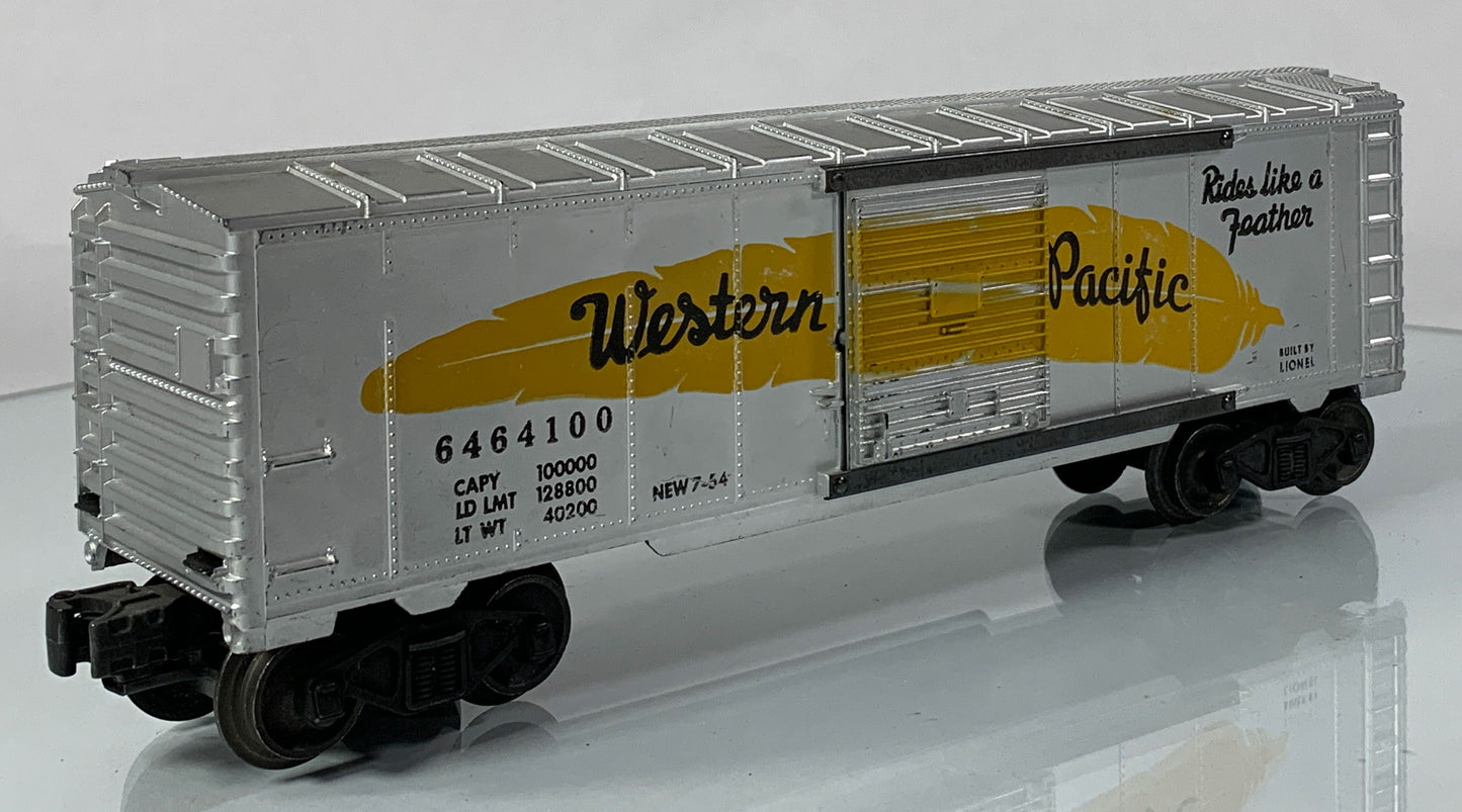 LIONEL • O GAUGE • 1954-1955 Postwar 6464-100 Western Pacific Boxcar • Loose • VG COND