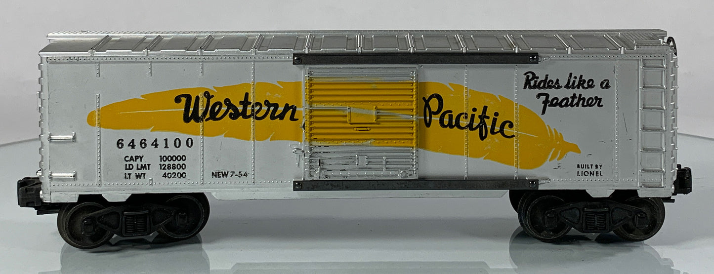 LIONEL • O GAUGE • 1954-1955 Postwar 6464-100 Western Pacific Boxcar • Loose • VG COND