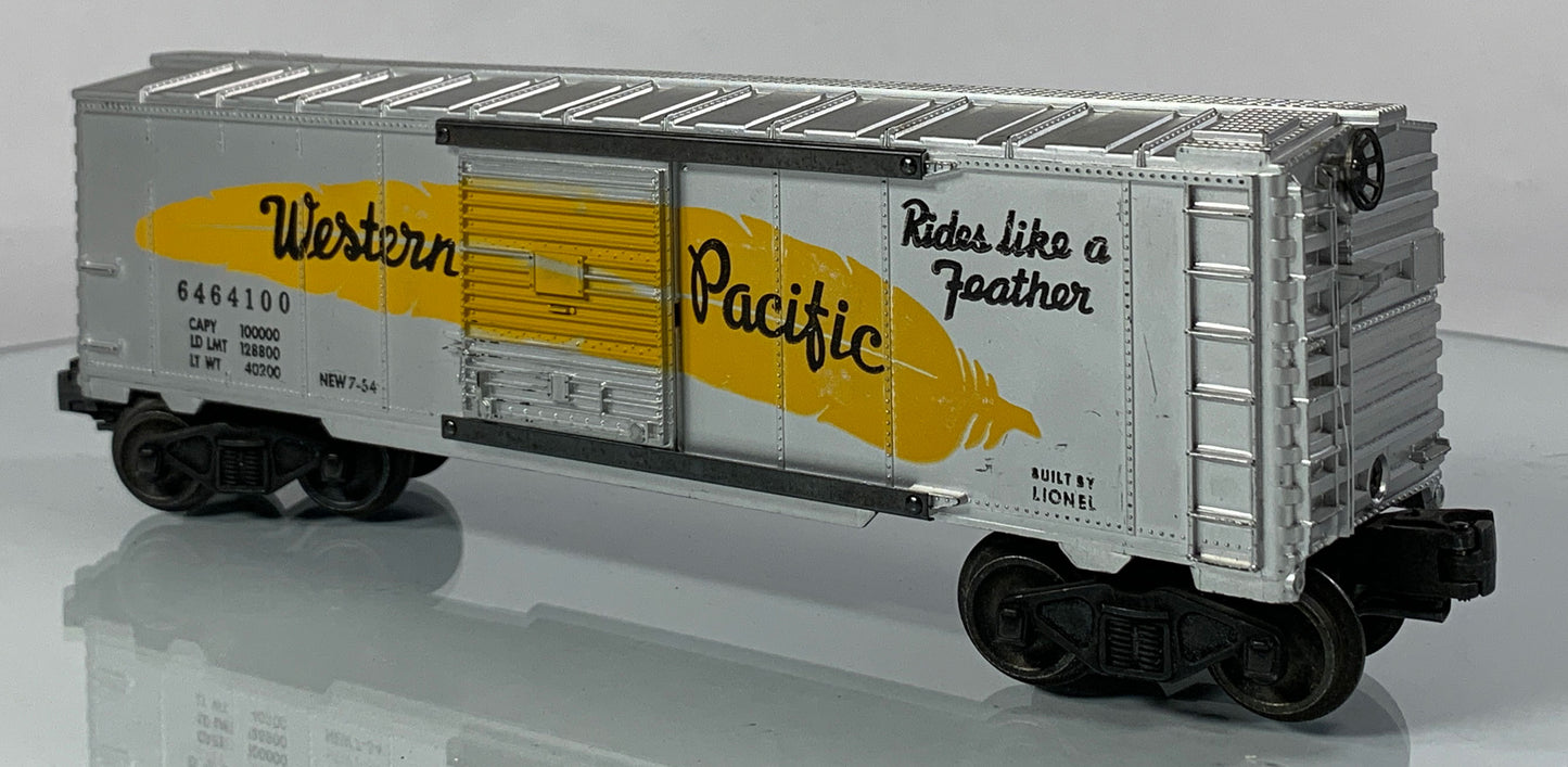 LIONEL • O GAUGE • 1954-1955 Postwar 6464-100 Western Pacific Boxcar • Loose • VG COND