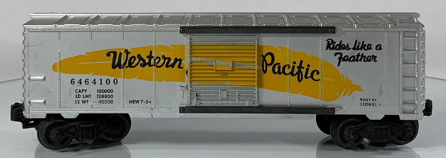 LIONEL • O GAUGE • 1954-1955 Postwar 6464-100 Western Pacific Boxcar • Loose • VG COND