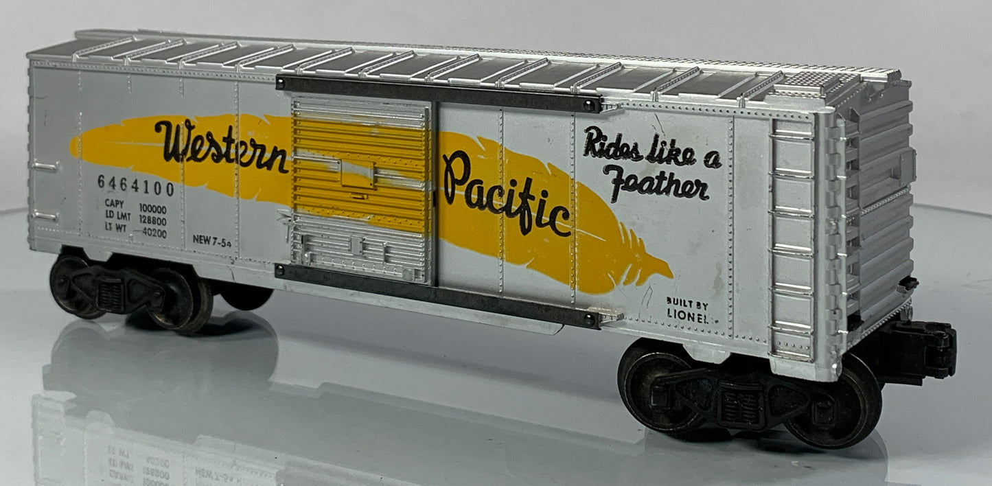 LIONEL • O GAUGE • 1954-1955 Postwar 6464-100 Western Pacific Boxcar • Loose • VG COND