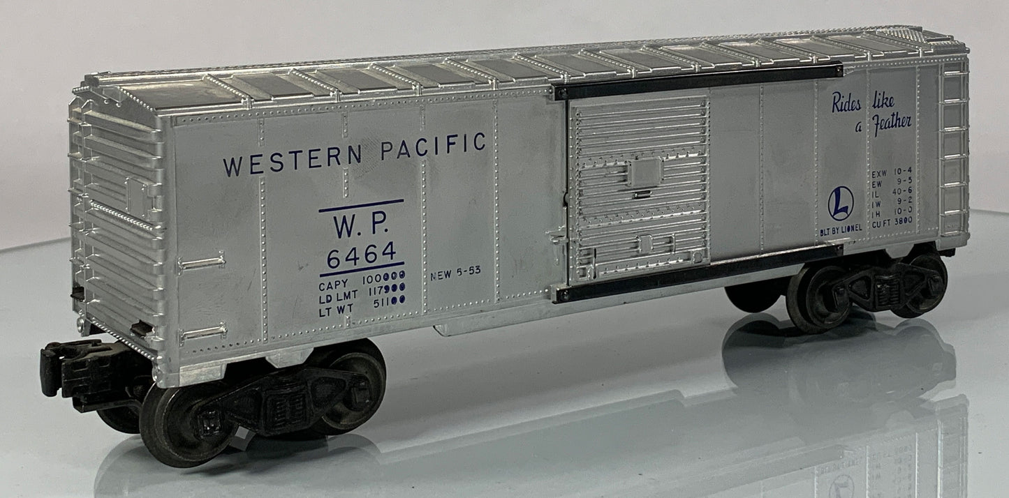 LIONEL • O GAUGE • 1953-1954 Postwar 6464-1 Western Pacific Boxcar • Loose • EX COND