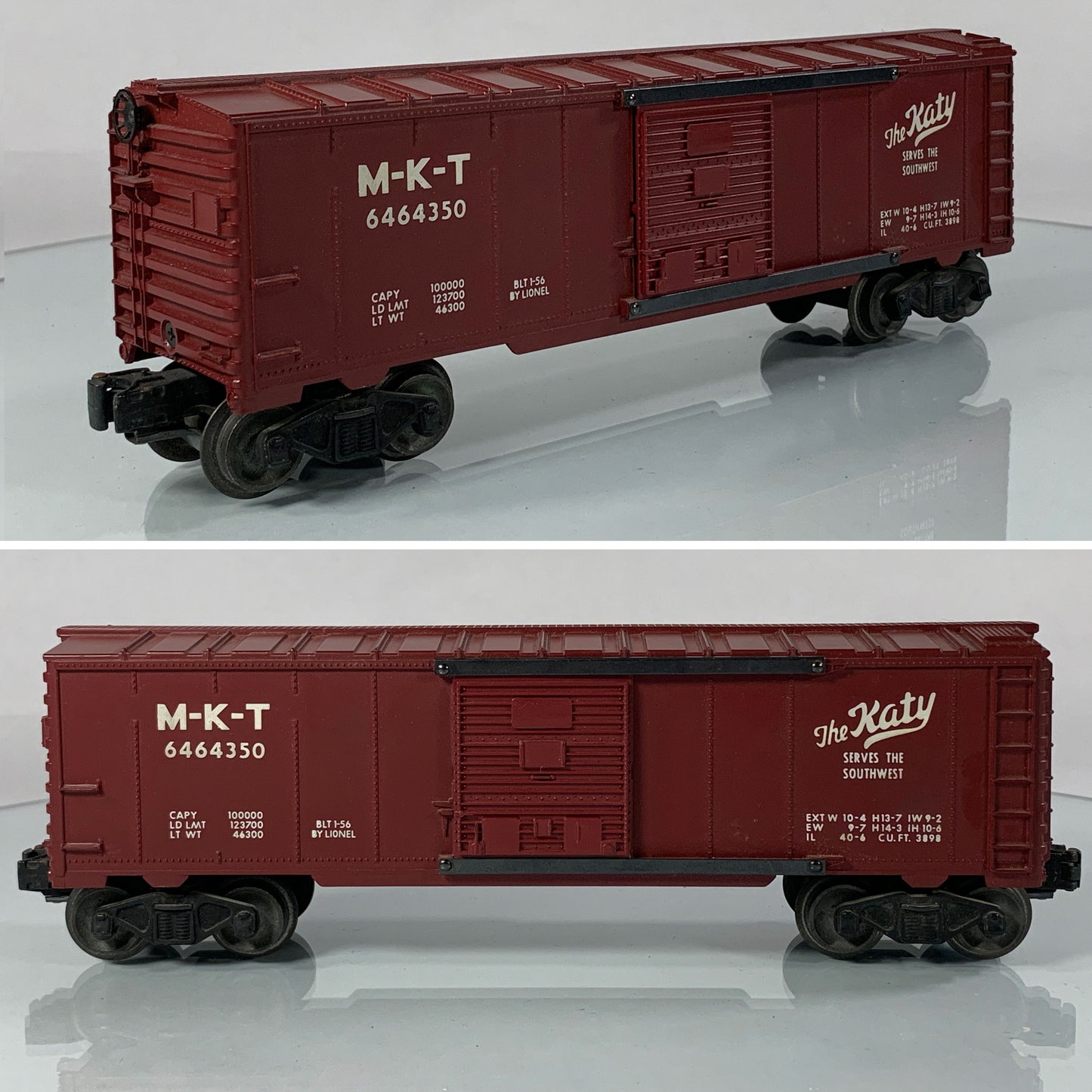 LIONEL • O GAUGE • 1956 Postwar 6464-350 M-K-T Boxcar • Loose • VG COND