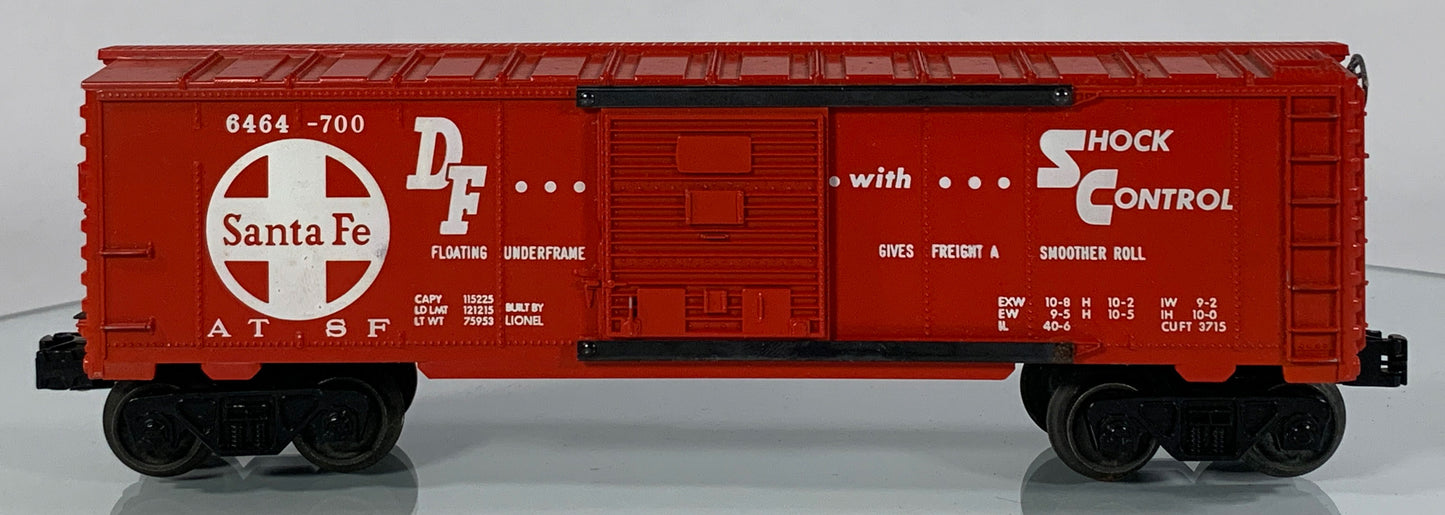 LIONEL • O GAUGE • 1961-1966 Postwar 6464-700 Santa Fe Boxcar • Loose • EX COND