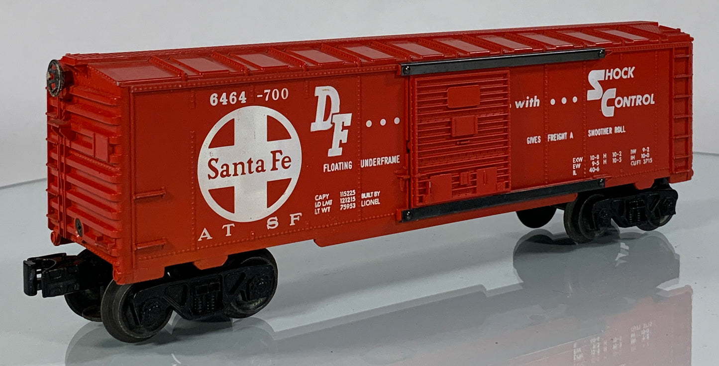 LIONEL • O GAUGE • 1961-1966 Postwar 6464-700 Santa Fe Boxcar • Loose • EX COND