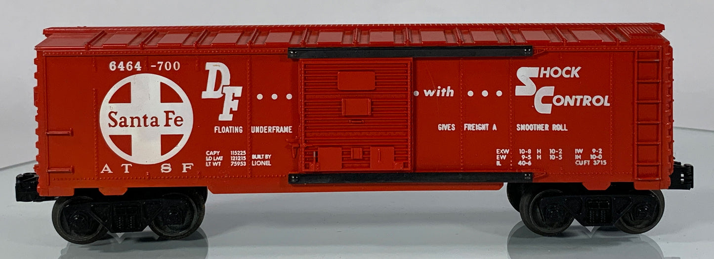 LIONEL • O GAUGE • 1961-1966 Postwar 6464-700 Santa Fe Boxcar • Loose • EX COND