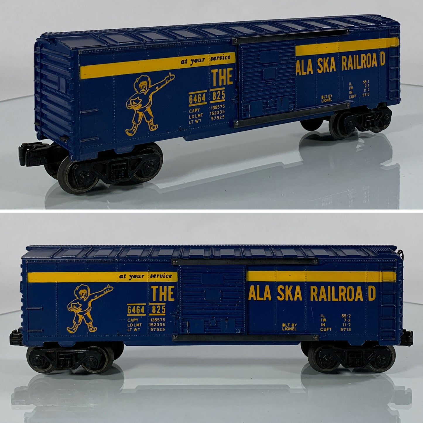LIONEL • O GAUGE • 1959-1960 Postwar 6464-825 Alaska Railroad Boxcar • Loose • VG COND