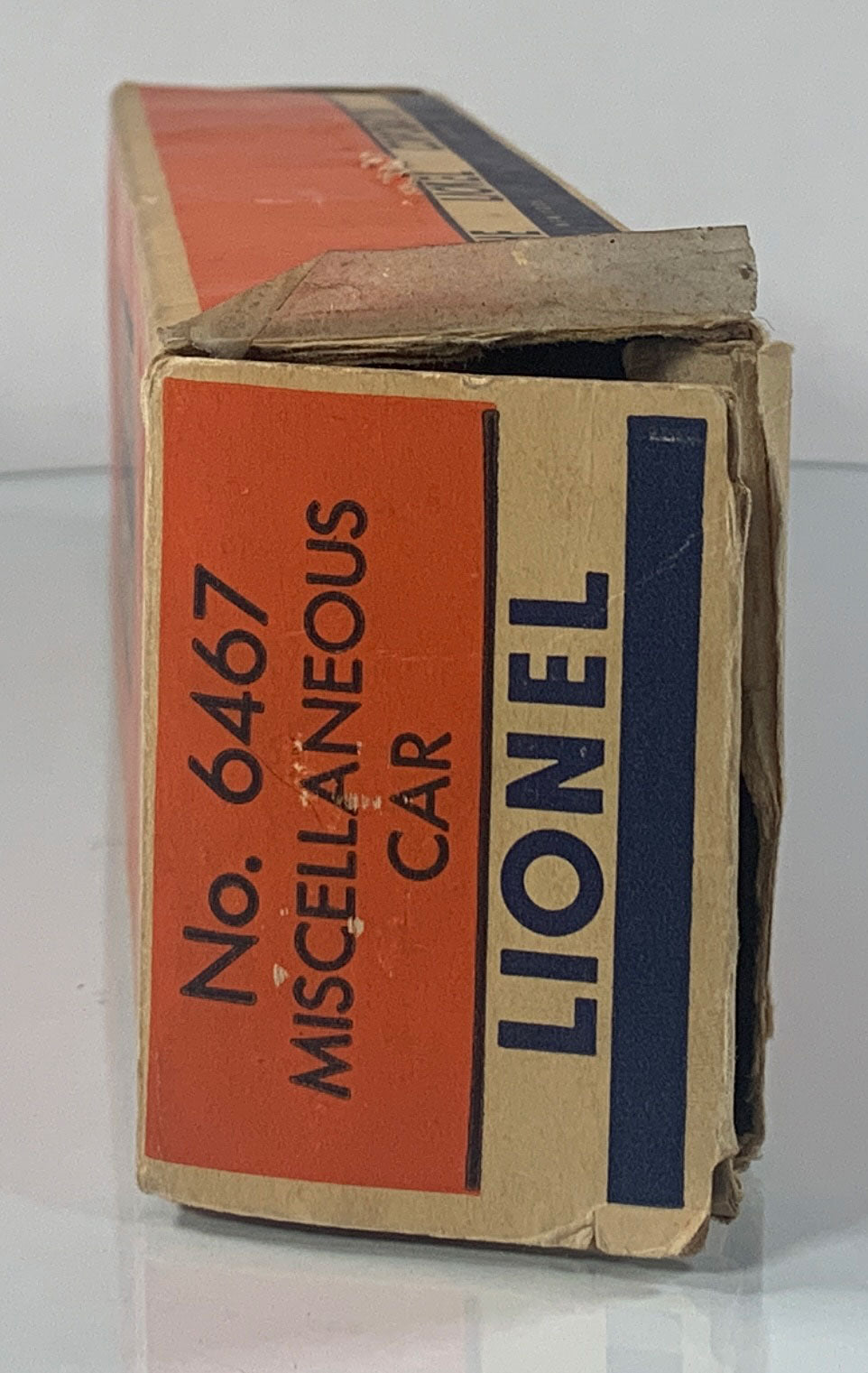 LIONEL • O GAUGE • 1956 Postwar 6467 (Miscellaneous) Bulkhead Car • Original Box • VERY GOOD COND