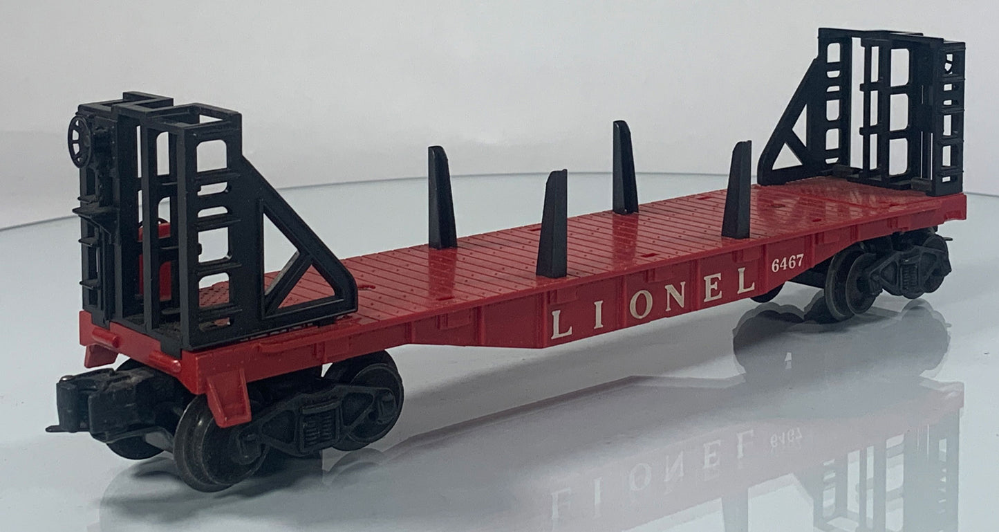 LIONEL • O GAUGE • 1956 Postwar 6467 (Miscellaneous) Bulkhead Car • Original Box • VERY GOOD COND