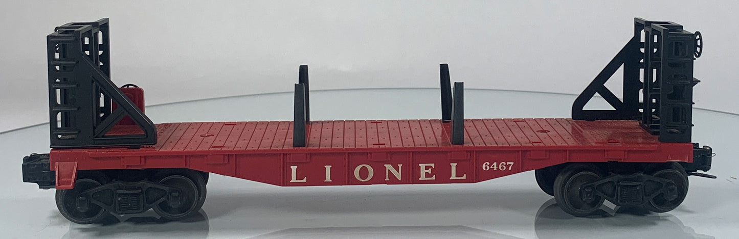 LIONEL • O GAUGE • 1956 Postwar 6467 (Miscellaneous) Bulkhead Car • Original Box • VERY GOOD COND
