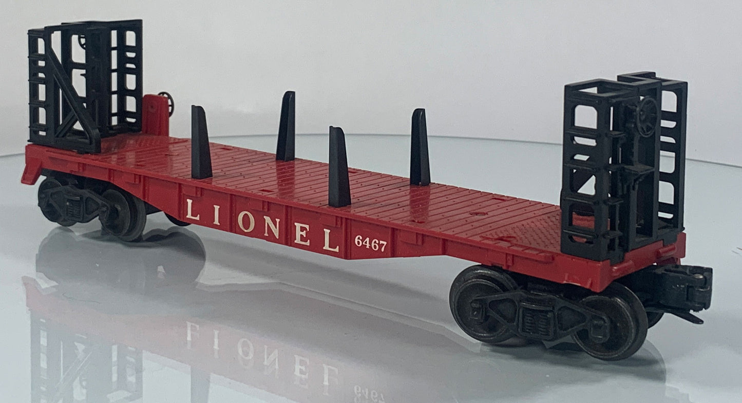 LIONEL • O GAUGE • 1956 Postwar 6467 (Miscellaneous) Bulkhead Car • Original Box • VERY GOOD COND