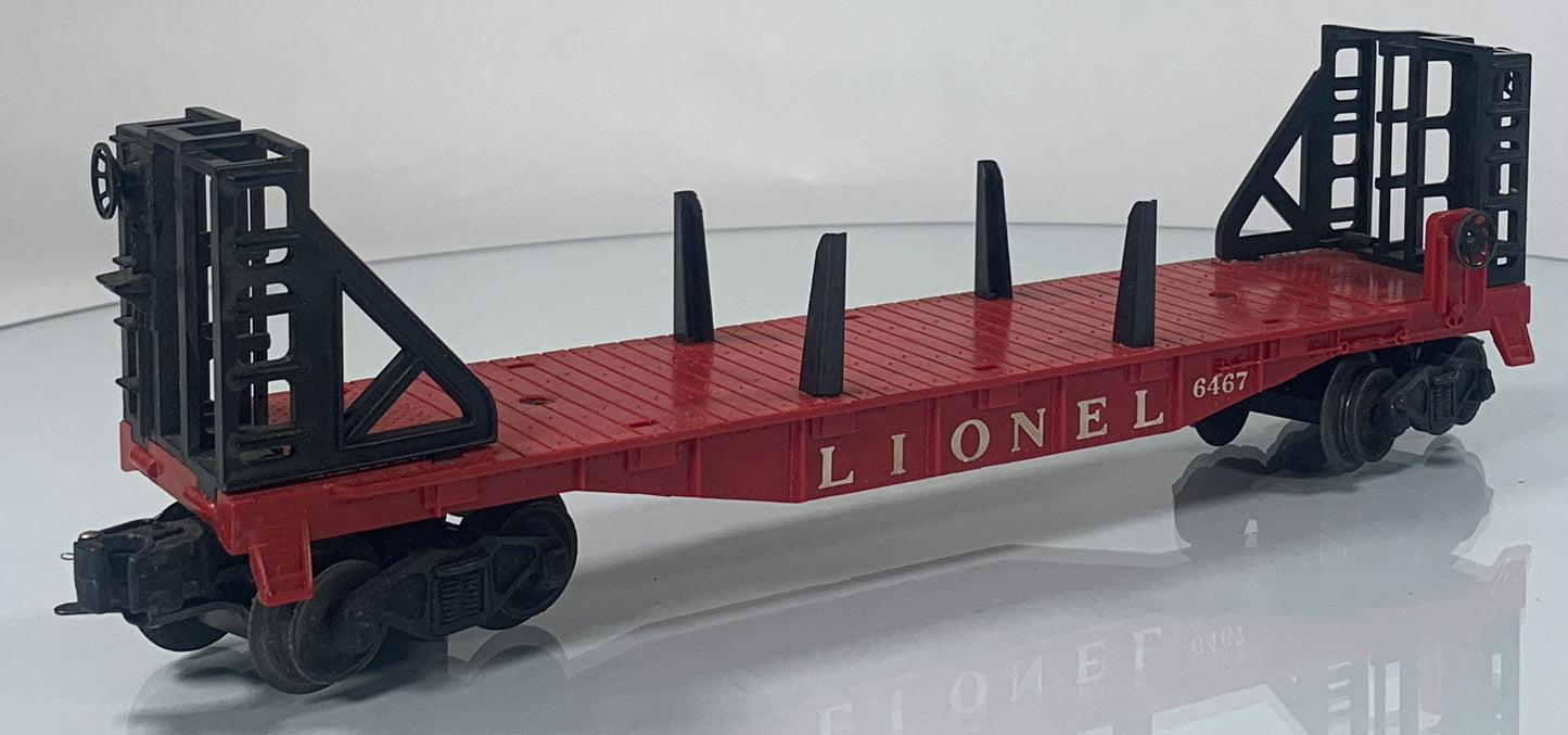 LIONEL • O GAUGE • 1956 Postwar 6467 (Miscellaneous) Bulkhead Car • Original Box • VERY GOOD COND