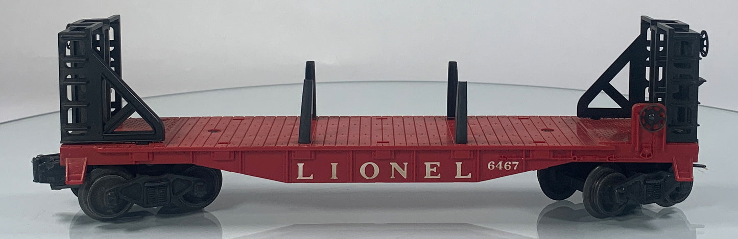 LIONEL • O GAUGE • 1956 Postwar 6467 (Miscellaneous) Bulkhead Car • Original Box • VERY GOOD COND