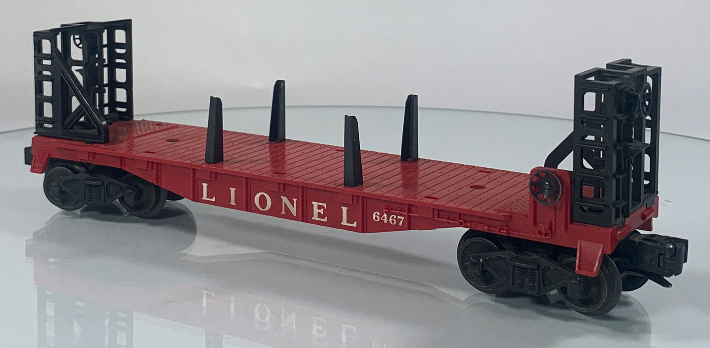 LIONEL • O GAUGE • 1956 Postwar 6467 (Miscellaneous) Bulkhead Car • Original Box • VERY GOOD COND