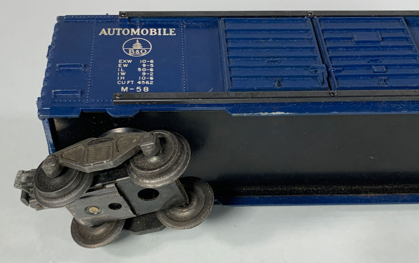LIONEL • O GAUGE • 1953-1955 Postwar 6468 B & O Automobile Boxcar • Loose • VG COND
