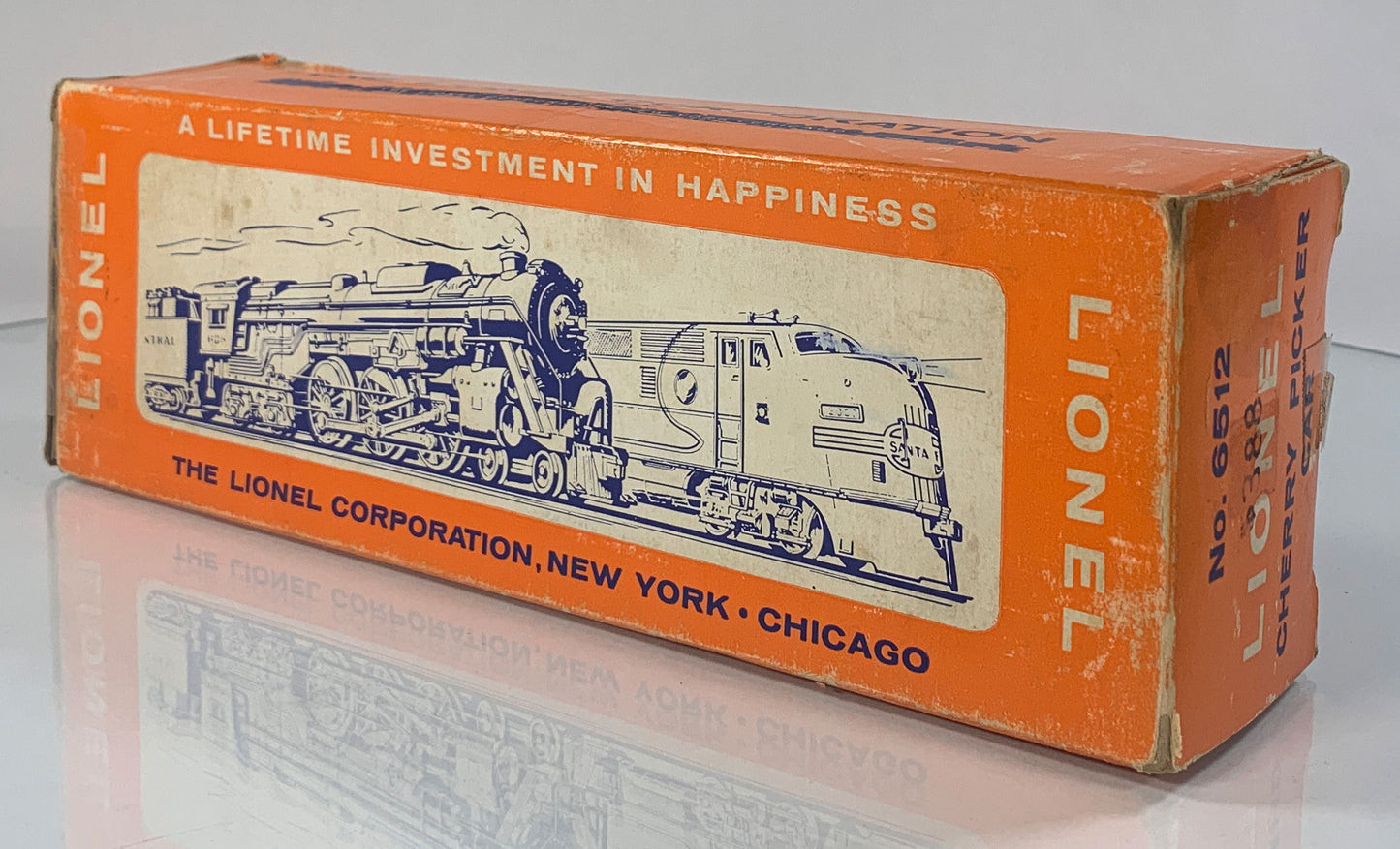LIONEL • O GAUGE • 1962-1963 Postwar 6512 Cherry Picker Car • Original Box • EX COND