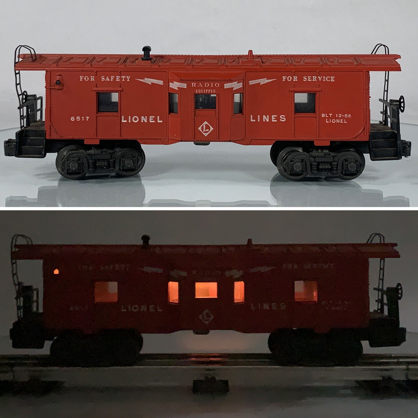 LIONEL • O GAUGE • 1955-1959 Postwar 6517 Bay Window Caboose • Loose • VG COND