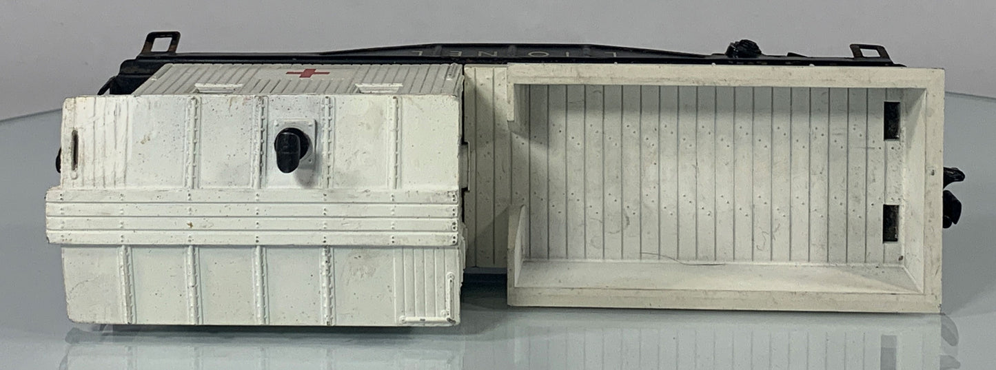 LIONEL • O GAUGE • 1959-1961 Postwar 6814 Rescue Unit Medical Work Caboose • FAIR COND