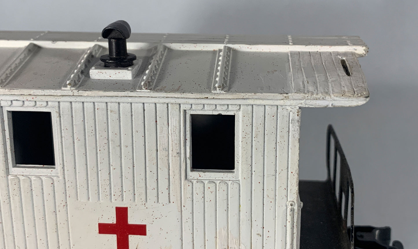 LIONEL • O GAUGE • 1959-1961 Postwar 6814 Rescue Unit Medical Work Caboose • FAIR COND