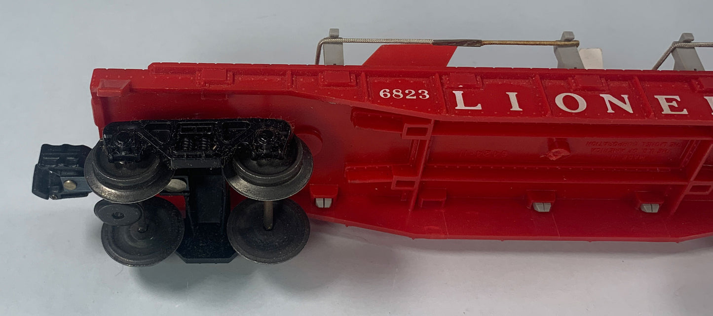 LIONEL • O GAUGE • 1959-1960 Postwar 6823 Flat Car Missile • Original Box • VERY GOOD COND