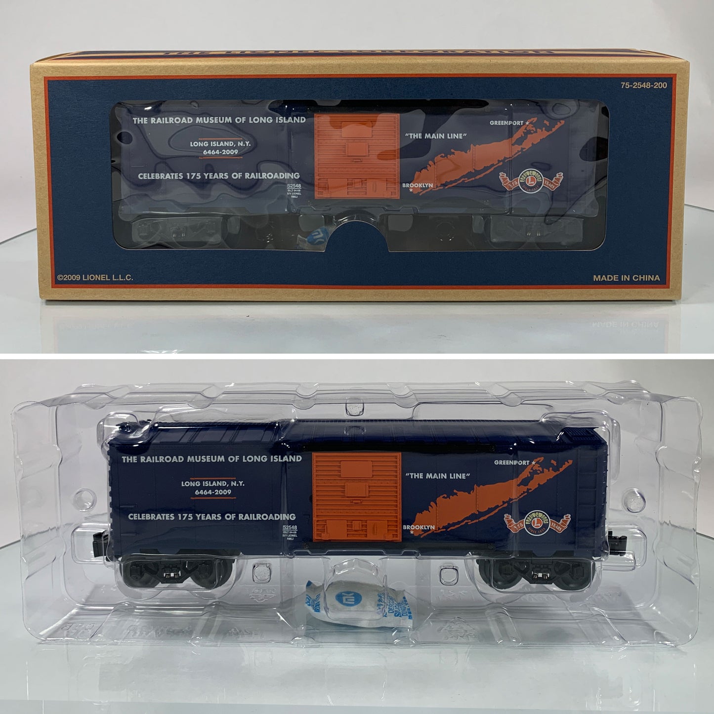 LIONEL • O GAUGE • 2009 Railroad Museum of Long Island Boxcar 6-52548 • NEW OLD STOCK