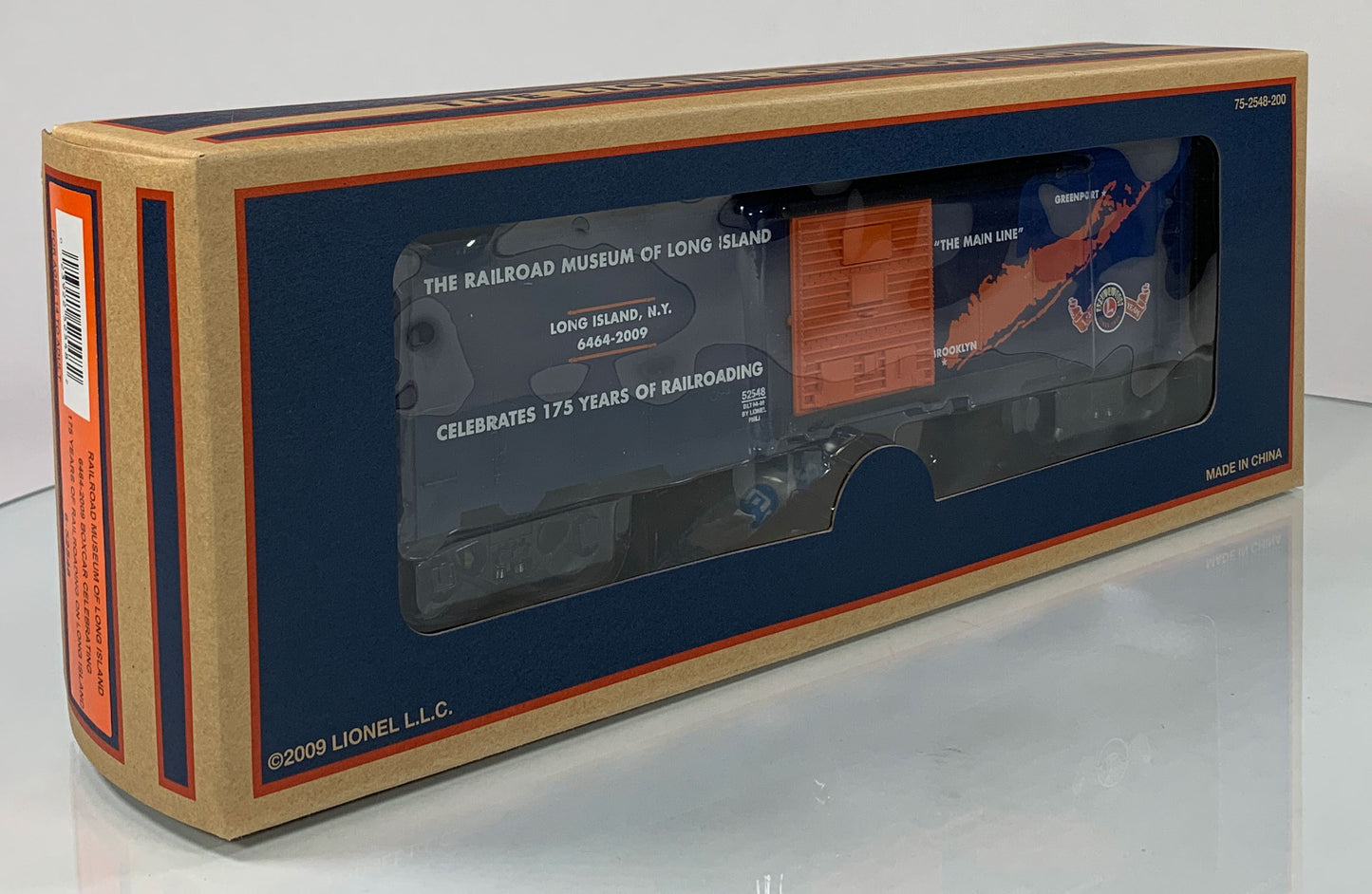 LIONEL • O GAUGE • 2009 Railroad Museum of Long Island Boxcar 6-52548 • NEW OLD STOCK