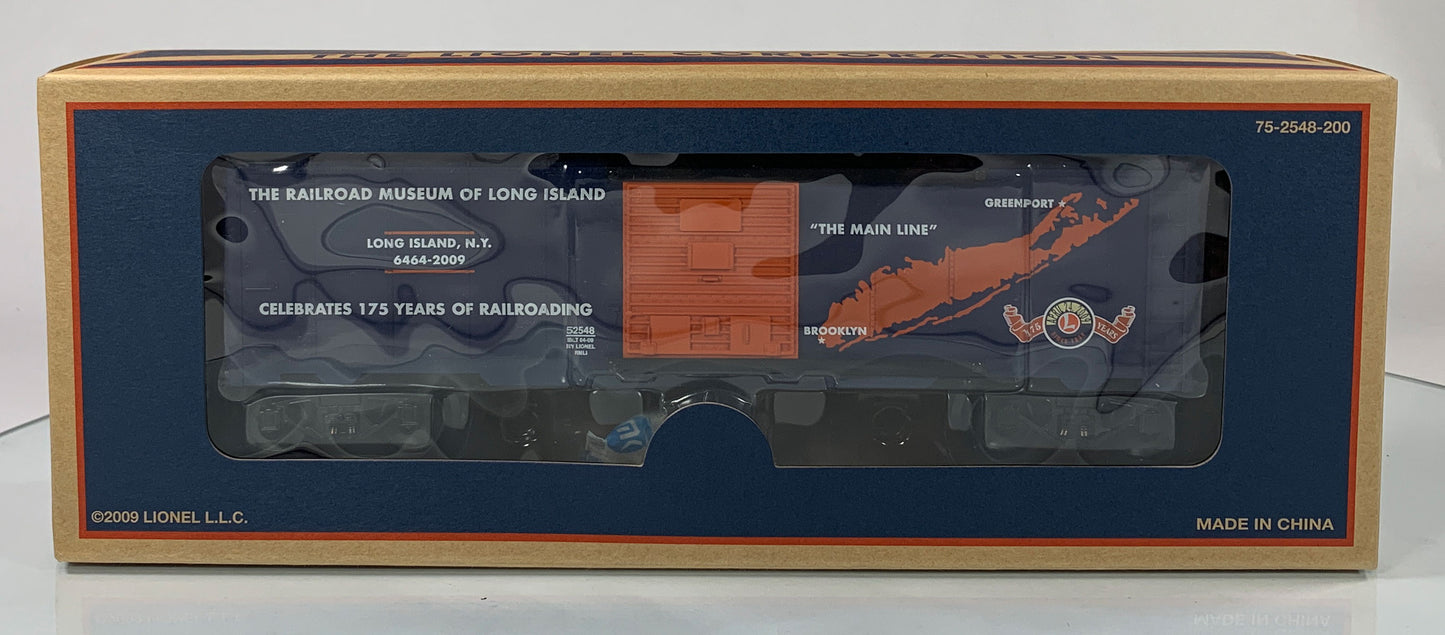LIONEL • O GAUGE • 2009 Railroad Museum of Long Island Boxcar 6-52548 • NEW OLD STOCK