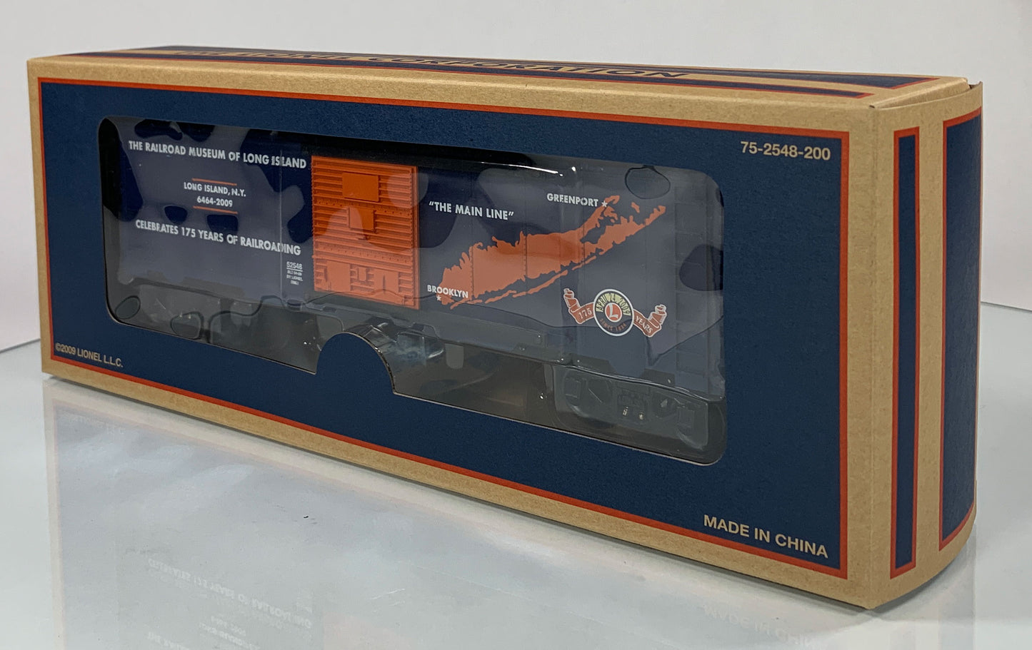 LIONEL • O GAUGE • 2009 Railroad Museum of Long Island Boxcar 6-52548 • NEW OLD STOCK