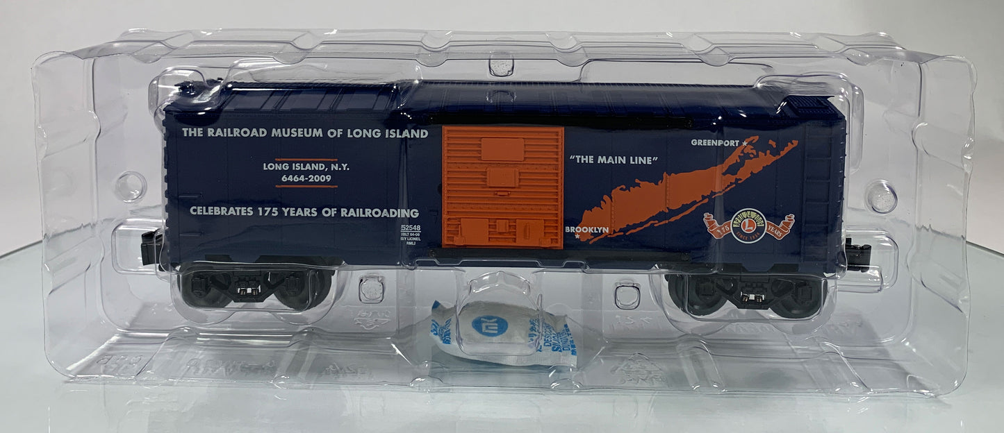 LIONEL • O GAUGE • 2009 Railroad Museum of Long Island Boxcar 6-52548 • NEW OLD STOCK