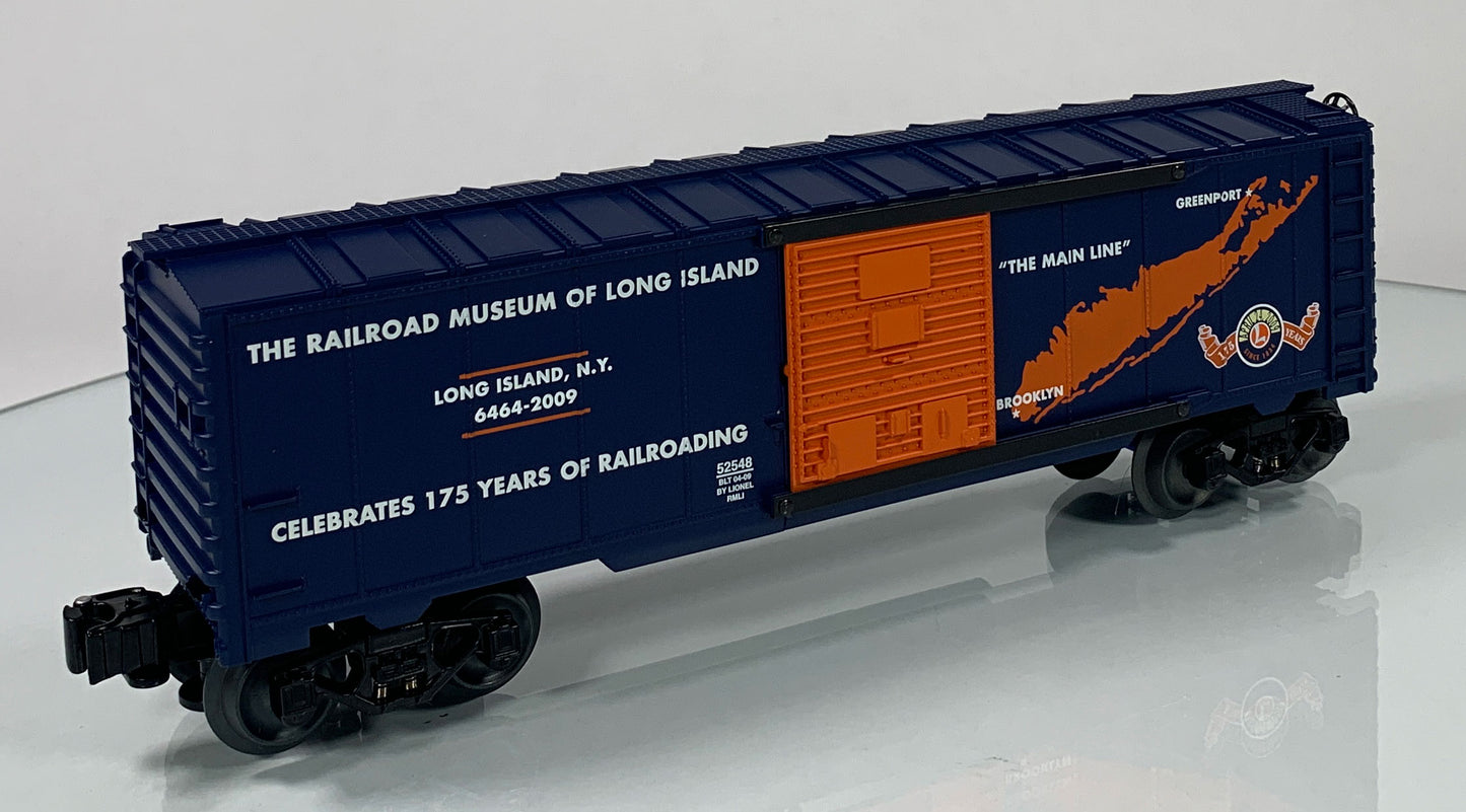 LIONEL • O GAUGE • 2009 Railroad Museum of Long Island Boxcar 6-52548 • NEW OLD STOCK