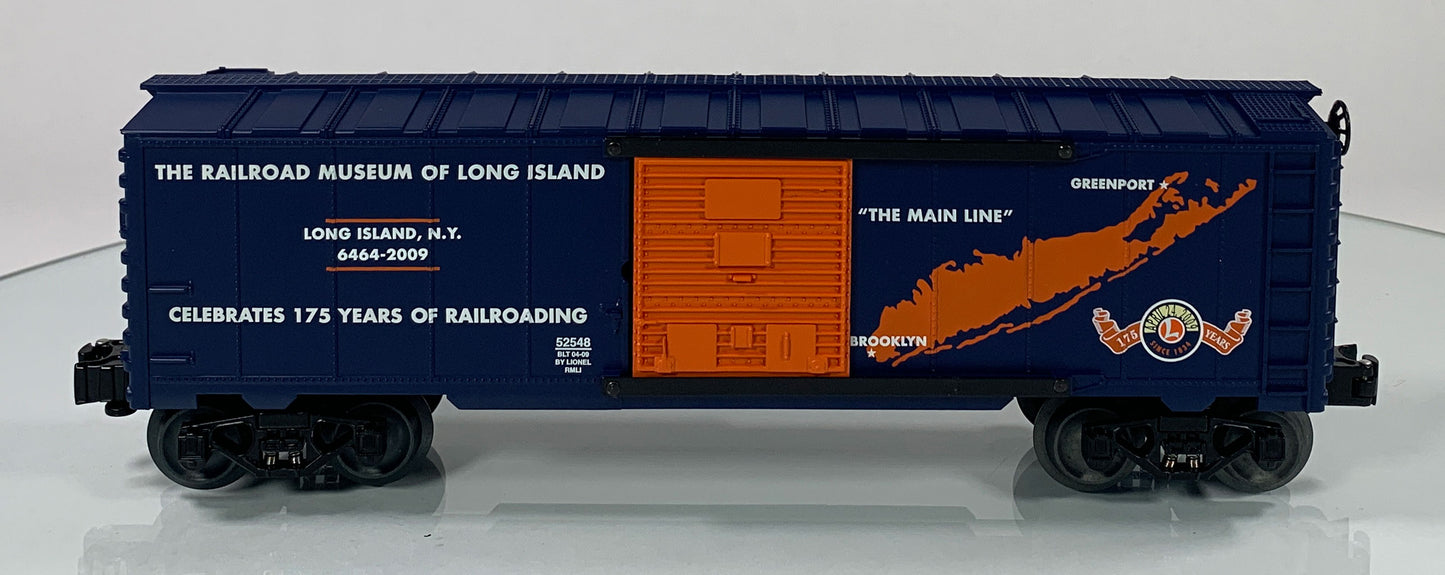 LIONEL • O GAUGE • 2009 Railroad Museum of Long Island Boxcar 6-52548 • NEW OLD STOCK
