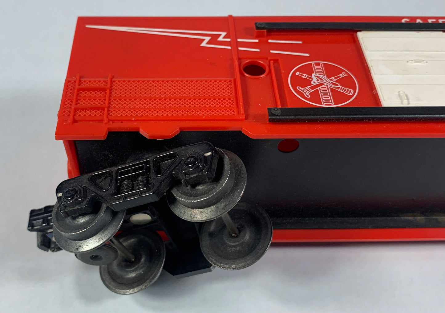 LIONEL • O GAUGE • 1960-1962 Postwar 6530 Fire Fighting Instruction Boxcar w Box • LIKE NEW COND