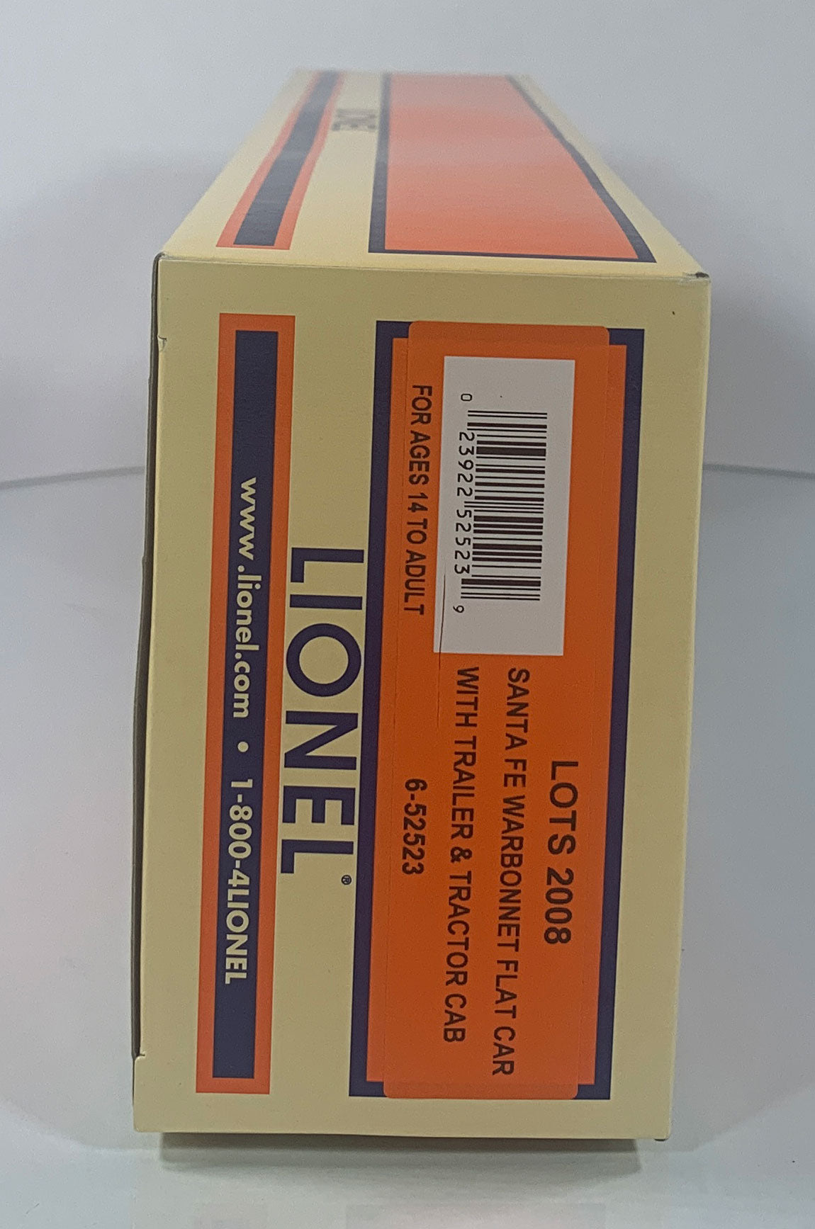 LIONEL • O GAUGE • LOTS 2008 Santa Fe Warbonnet Flatcar with Tractor & Trailer Cab 6-52523 • NEW OLD STOCK