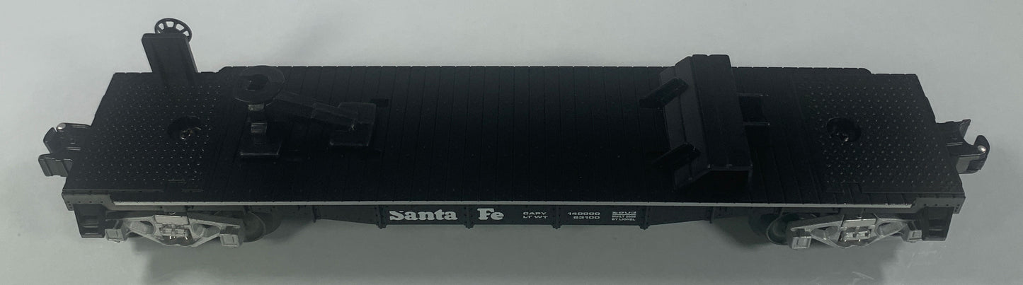 LIONEL • O GAUGE • LOTS 2008 Santa Fe Warbonnet Flatcar with Tractor & Trailer Cab 6-52523 • NEW OLD STOCK