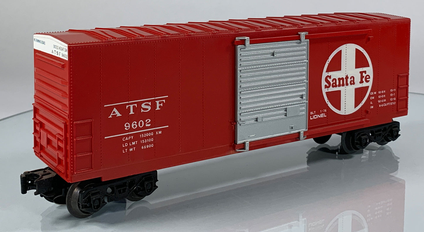 LIONEL • O GAUGE • 1976 Santa Fe Hi-Cube Boxcar 6-9602 • EX COND • LNOS