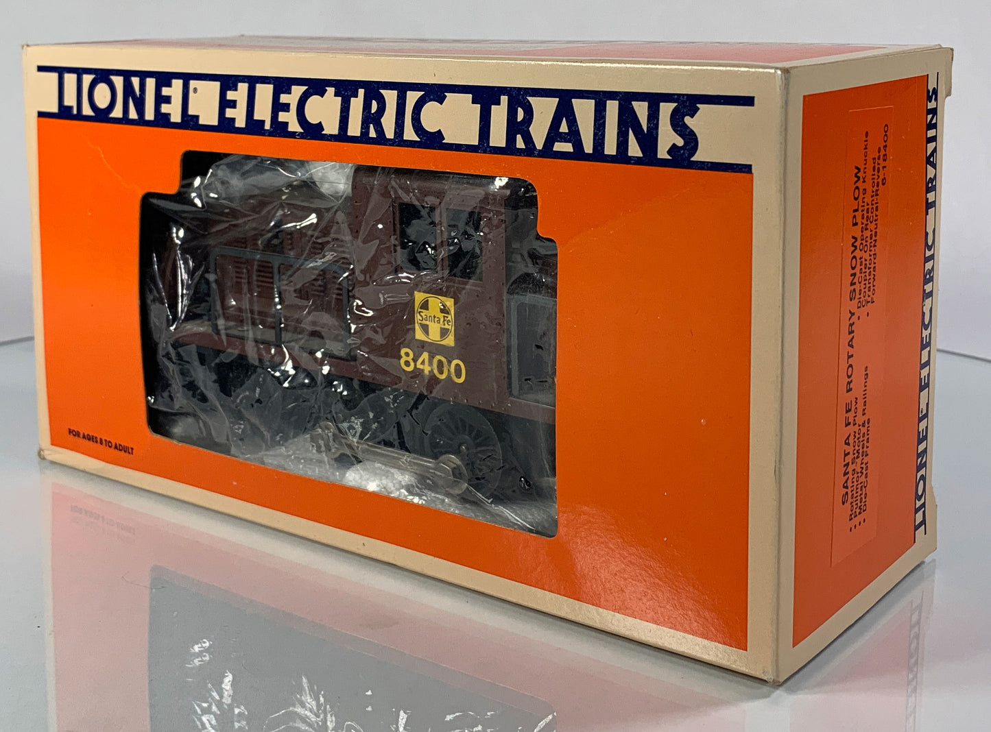 LIONEL • O GAUGE • 1987 Santa Fe Rotary Snow Plow Engine 6-18400 • EX COND