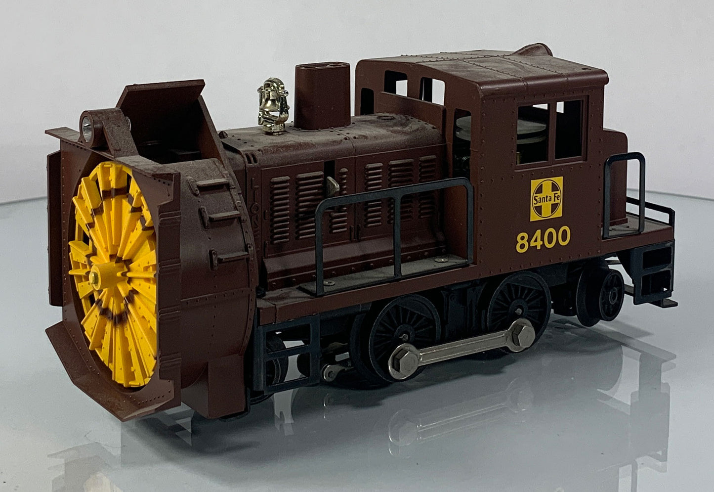LIONEL • O GAUGE • 1987 Santa Fe Rotary Snow Plow Engine 6-18400 • EX COND