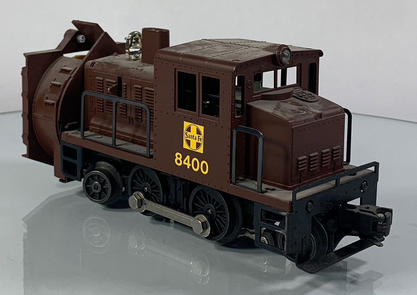 LIONEL • O GAUGE • 1987 Santa Fe Rotary Snow Plow Engine 6-18400 • EX COND