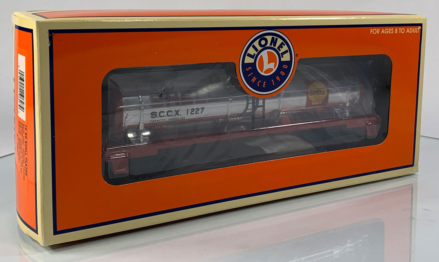 LIONEL • O GAUGE • 2001 Shell Oil Single Dome Tank Car 6-19627 • NEW OLD STOCK