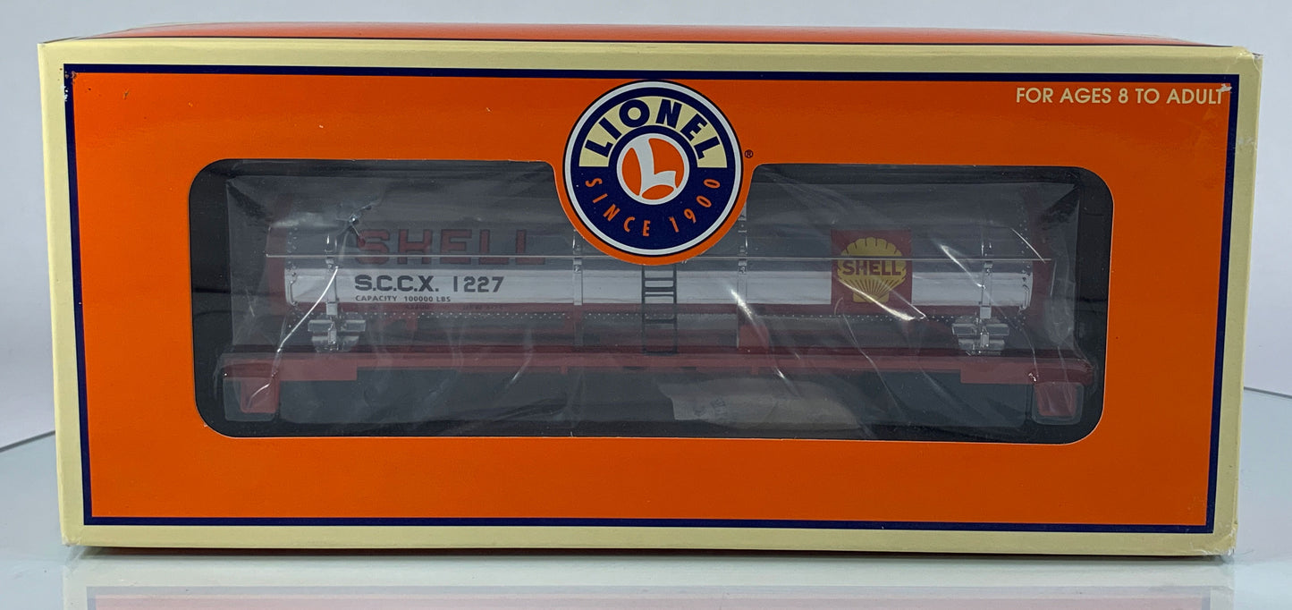 LIONEL • O GAUGE • 2001 Shell Oil Single Dome Tank Car 6-19627 • NEW OLD STOCK